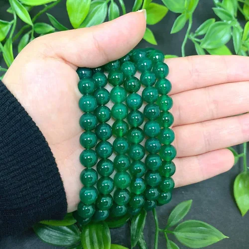 Miniatura 440 de Gem Avenue Handmade Round Bead Stretch Bracelet Unisex Natural Stone Beaded Jewelry for Men & Women, Elastic Wristband for Daily Wear
