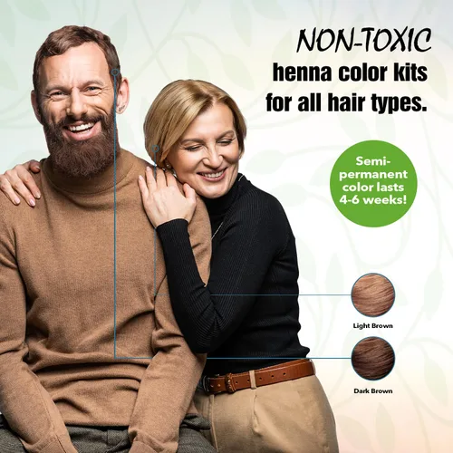 Miniatura 5 de Light Mountain Henna - Tinte y acondicionador para el cabello, color gris – Tinte para el cabello castaño oscuro para hombres y mujeres, tinte