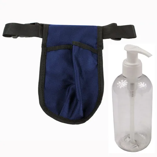 Miniatura 5 de Rapport Funda para botella de masaje individual con botella transparente de 8 onzas y bomba para lociones y aceites. - El accesorio esencial