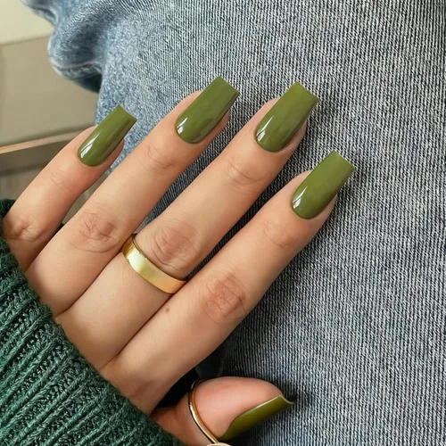 Miniatura 9 de KQueenest Uñas postizas largas a presión con diseño de ojo de gato, cuadradas, medianas, color rojo oscuro con purpurina, ataúd, uñas acrílicas a