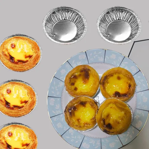 Miniatura 4 de 100 mini sartenes de papel de aluminio, ideales para hornear tartas, quiche, pudín, etc.