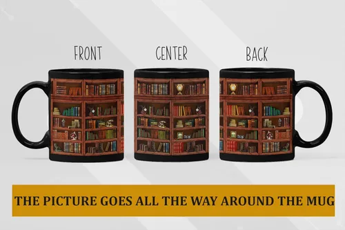 Miniatura 2 de Taza de Libro 2IMT Regalos para Bibliotecarios para Mujeres Amantes de los Libros - Taza de Café de Biblioteca para Mujeres - Artículos de Lectura