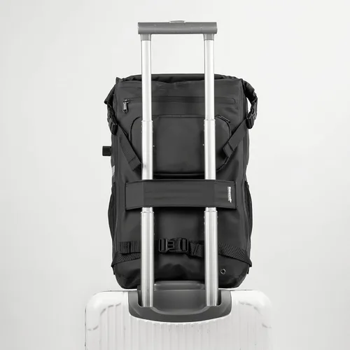Miniatura 5 de Rhinowalk Bolsa de alforja para bicicleta, impermeable, 22L, bolsa de maletero trasera para ciclismo, ciclismo, viajes, equitación Negro