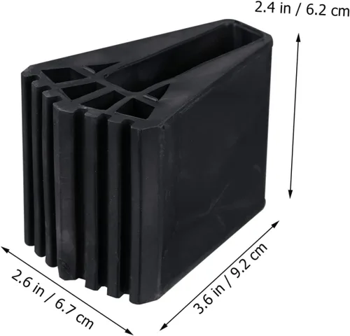 Miniatura 8 de Hemobllo Fundas para patas de escalera, 4 unidades, antideslizantes, accesorios de escalera plegables, almohadillas de goma para pies de escalera