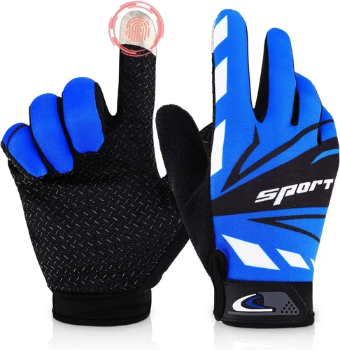 Miniatura 10 de Accmor Guantes para Pantalla Táctil para Ciclismo - Tamaño Grande para Niños, Deporte para Hombres, Mujeres, Adolescentes, Pesca, Respirables