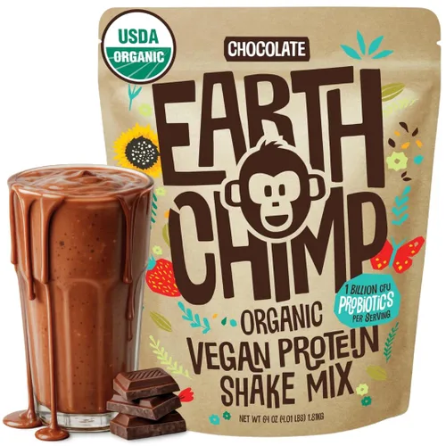 Miniatura 16 de EarthChimp Proteína vegana orgánica en polvo, con probióticos, sin OMG, sin lácteos, sin suero de leche, proteína en polvo a base de plantas