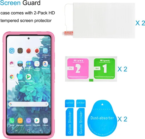Miniatura 4 de Tekcoo Funda para Samsung Galaxy S20 FE Fan Edition 5G 4G 2022 2020 2 protectores de pantalla de vidrio templado Parachoques