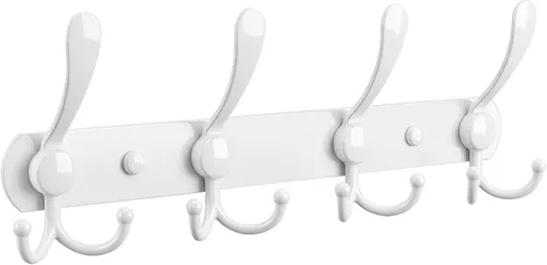 Miniatura 10 de YUNISS Perchero montado en la pared, 3 ganchos triangulares de acero inoxidable para abrigos, sombreros, batas, toallas en recibidor y entrada Negro
