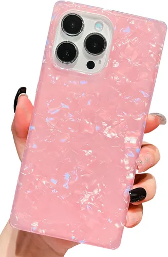 Miniatura 28 de Elegante concha de madre perla compatible con iPhone 13 Pro de 6.1 pulgadas, estuche de borde rectangular, elegante y delgado, con perla de abulón