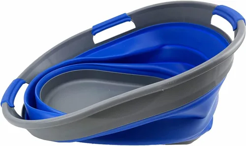 Miniatura 3 de SAMMART Cesta plegable de plástico para la ropa sucia de 25 L (6.6 galones) - Contenedor/organizador plegable - Tina de lavado portátil - Cesto que