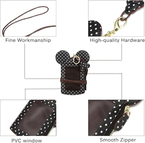 Miniatura 4 de JOSEKO Cartera con forma de animal para mujer, con forma de cuello, con forma de lunares, monedero