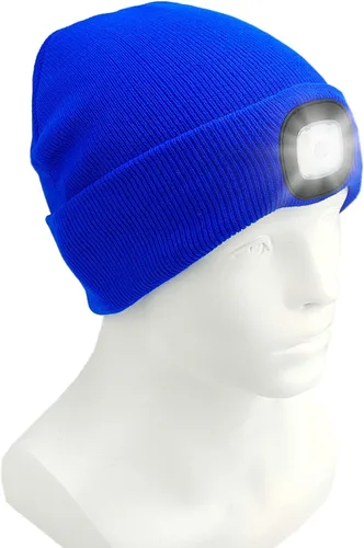 Miniatura 29 de CENSGO Gorro unisex con luz LED recargable por USB, regalos para papá, padre, hombres, marido, cálido gorro de punto