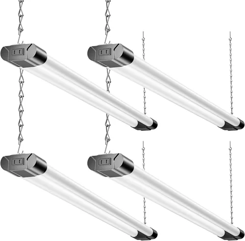 Miniatura 7 de BBOUNDER Lámpara LED de 2 pies para tienda, súper brillante, 2200 lúmenes, luz blanca fría de 6500 K, montaje en techo o colgante, iluminación Blanco