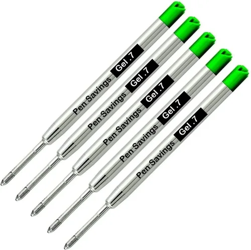 Miniatura 8 de Paquete de 5 repuestos de bolígrafo de gel Pen Savings compatibles con bolígrafos Parker, 0.028 in, escritura suave, flujo sin fricción