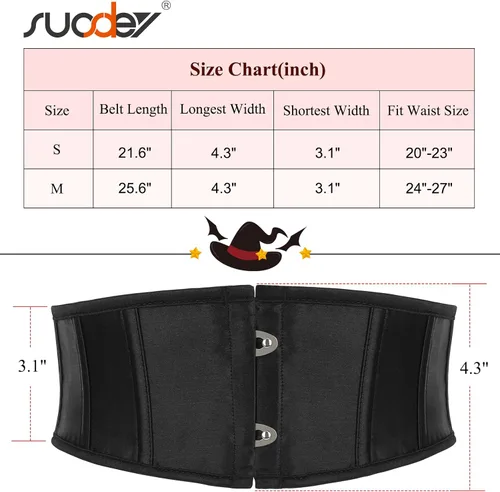 Miniatura 7 de SUOSDEY Cinturón de corsé jacquard para niños, con huesos suaves, para niñas, adolescentes, pirata, Halloween, renacentista, con cordones, cinturón