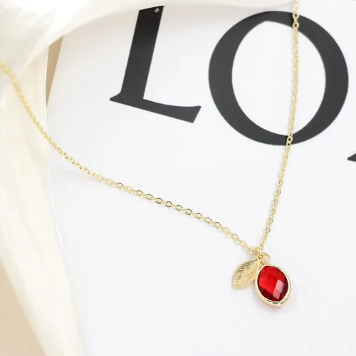 Miniatura 5 de Me&Hz Initial Birthstone Necklace for Women 14K Gold Filled Small Initial Necklace Crystal Birthstone Pendant Necklace for Girls Teens Mom Dainty