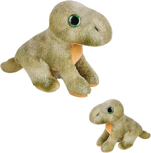 Miniatura 6 de The Dreidel Company Peluche T-Rexs Mighty Mights, relleno de felpa de 3.5 pulgadas, juguetes de animales súper suaves y tiernos, decoraciones