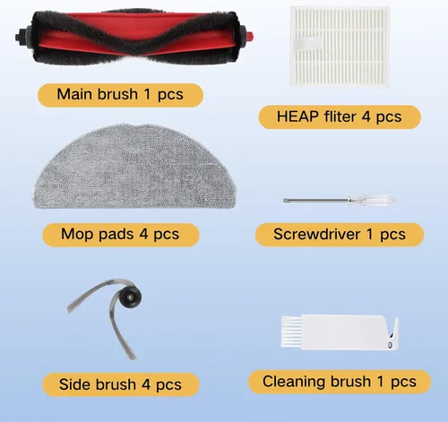 Miniatura 3 de VIEWALL Q7M5 - Kit de accesorios de repuesto para aspiradora robot Roborock Q7 M5/M5+, Q7 L5/L5+ Plus, 1 cepillo principal, 4 filtros HEPA, 4 Kit Q7