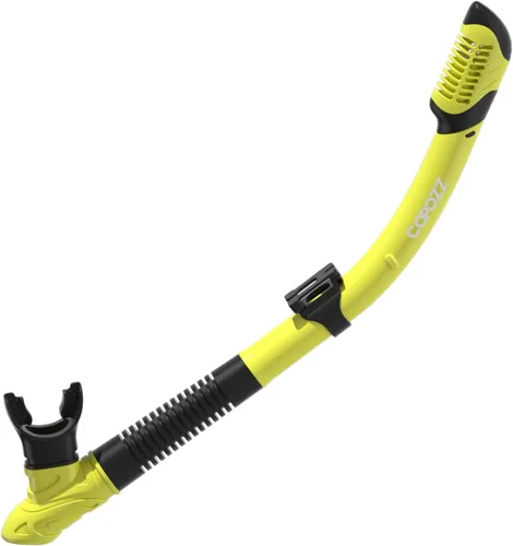 Miniatura 9 de COPOZZ Snorkel seco, esnórquel de buceo para esnórquel, equipo de esnórquel con válvula seca superior y boquilla de silicona de grado alimenticio