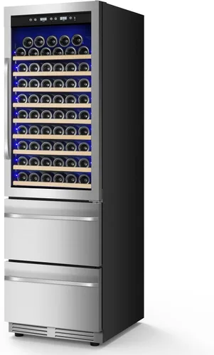 Miniatura 38 de Refrigerador de bebidas para 128 latas, 3.2 pies cúbicos con puerta de vidrio para bebidas, cerveza, soda, vino, pequeño refrigerador de cerveza