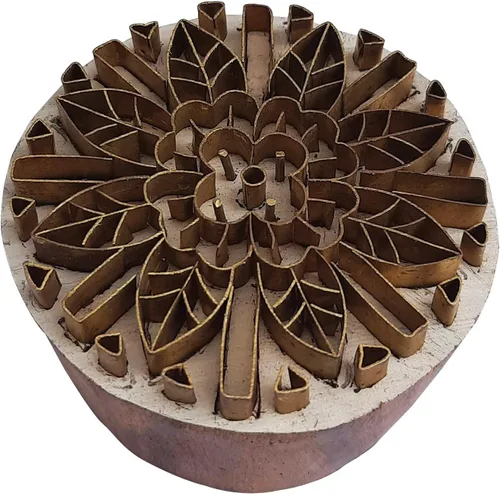 Miniatura 7 de Royal Kraft Sellos de madera de latón para la impresión de bloques en arcilla, cerámica, tela BHBtag001