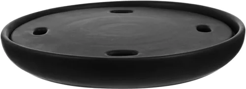 Plato de hielo seco negro mate de 10 pulgadas, bandeja de sushi japonés de melamina, plato de comida para hielo seco para restaurante casero,
