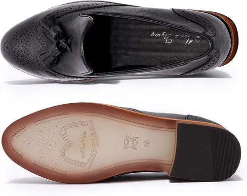 Miniatura 4 de Mona Flying - Mocasines de cuero planos informales para mujer