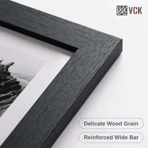 Miniatura 6 de VCK Marcos para póster de madera maciza de 22.375 x 34 pulgadas, marco de fotos A1 negro con montaje en pared, paquete de 3