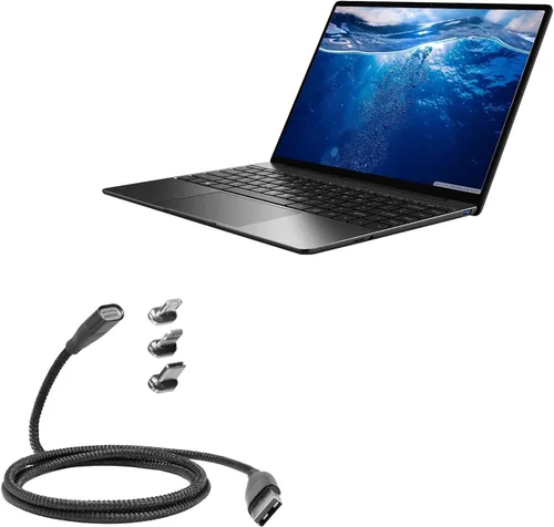 BoxWave Cable compatible con Chuwi CoreBook - MagnetoSnap PD AllCharge Cable (100 W), carga magnética trenzada USB tipo C Micro - Negro azabache
