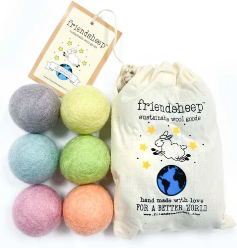 Miniatura 5 de Friendsheep Pelota de juguete de lana ecológica para mascotas, gato, hurón, perro pequeño, comercio justo, hecha a mano en Nepal, ecológica, 100%