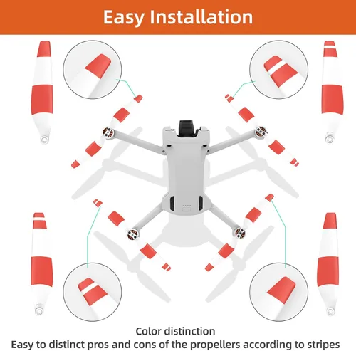 Miniatura 6 de Mini 3 4 Pro Hélices de bajo ruido para DJI Mini 4 Pro/Mini 3 Pro Cámara Drone Control remoto RC Quadcopter liberación rápida 6030F cuchillas