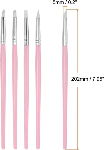 Miniatura 2 de HARFINGTON Herramienta de escultura de arcilla de silicona, herramienta de escultura de arcilla para esculpir con punta de goma, herramienta de Rosa
