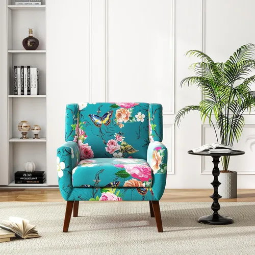 Miniatura 65 de Silla decorativa de piel sintética, moderna silla tapizada para sala de estar, cómodos asientos individuales con botones, asiento de lectura Negro