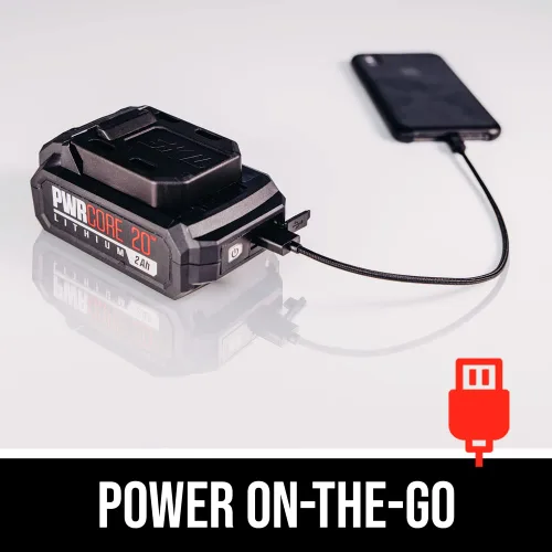 Miniatura 9 de Kit de sierra circular compacta y ligera de una mano SKIL PWRCORE 20 sin escobillas de 20 V, de 4-1/2 pulgadas, con hasta 6,000 RPM, incluye batería