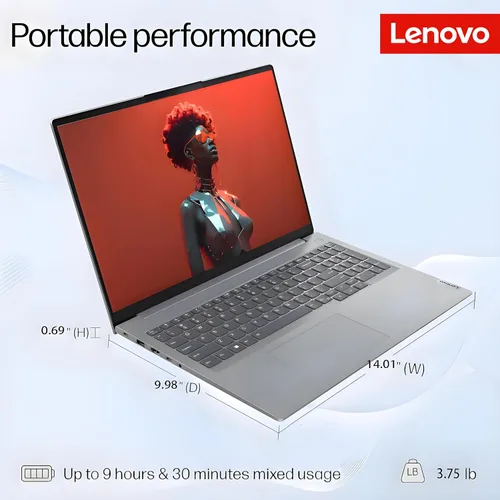 Miniatura 4 de Lenovo Portátil empresarial FHD+ de 16 pulgadas: alto rendimiento para programación, análisis de datos y edición de video, Intel Core i7-13700H, 64