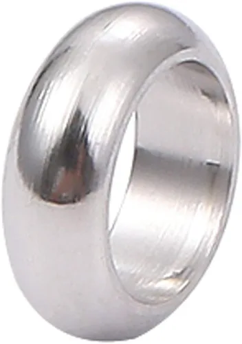 Miniatura 26 de BEADIA Cuentas espaciadoras de acero inoxidable de 0.197 x 0.157 in, redondas, sueltas, para hacer joyas, 100 unidades con agujero de 0.098 pulgadas