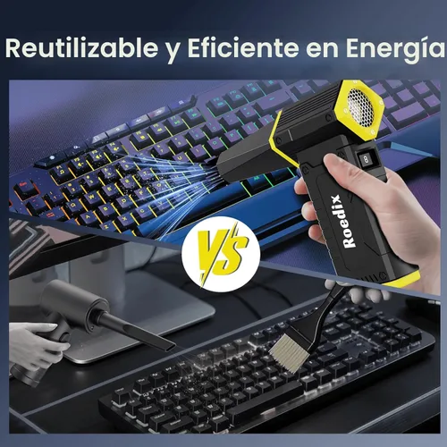 Miniatura 4 de Soplador de Aire Comprimido, 210000 RPM, Soplador de Aire Eléctrico Ajustable de 8 Velocidades con Pantalla LED, Soplador de Aire Recargable