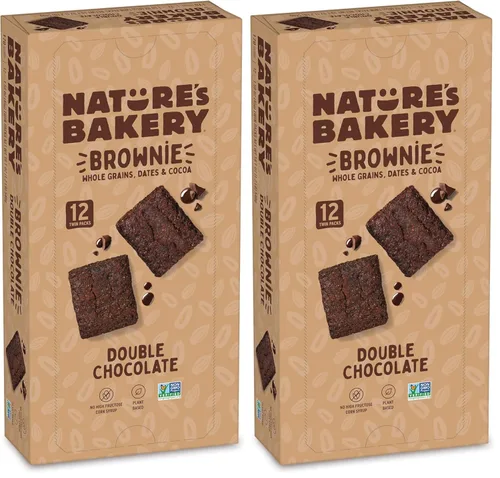 Miniatura 11 de Nature’s Bakery Barras de Brownie de Doble Chocolate, Granos Enteros, Dátiles y Cacao, a Base de Plantas, Sin Lácteos, Barra de Snack, 1 caja con 12