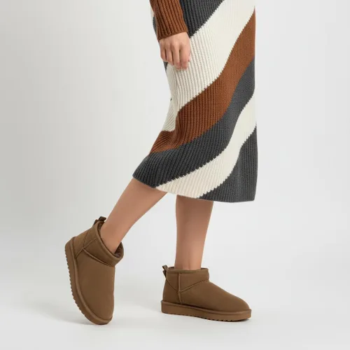 Miniatura 94 de CUSHIONAIRE, Hip 2 - Botas de nieve de gamuza auténtica para mujer, sin cordones, con cómodo forro de piel de oveja sintética + espuma viscoelástica