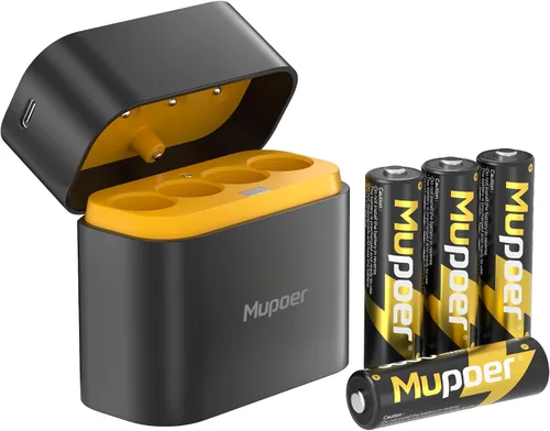 Miniatura 25 de Baterías AA recargables con caja, baterías de litio de 3600 mWh, AA de 1.5 V, 4 unidades, batería doble A, recargable, iones de litio de larga