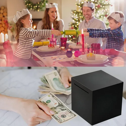 Miniatura 5 de Alcancía para adultos, debe romperse para abrirse, caja de ahorro de dinero de acero inoxidable, alcancía de metal irrompible, alcancía de ahorro