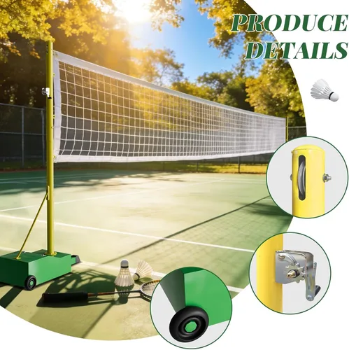 Miniatura 2 de Red de bádminton, juegos de bádminton para patio trasero de niños, postes de bádminton resistentes para interiores y exteriores, red de bádminton