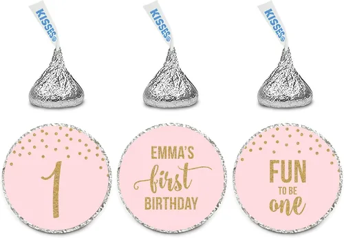 Miniatura 15 de Andaz Press Colección de fiesta de primer cumpleaños de niña con purpurina rosa rubor, pancarta colgante con cuerda, feliz primer cumpleaños, 5