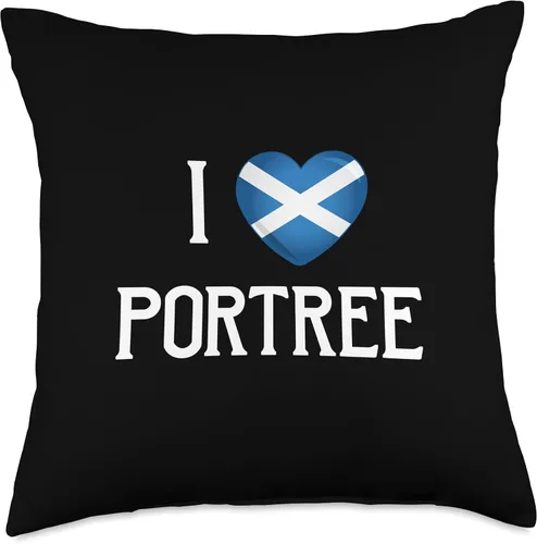 Miniatura 4 de I Love Portree Scotland Flag Heart Saltire Scottish Throw Pillow