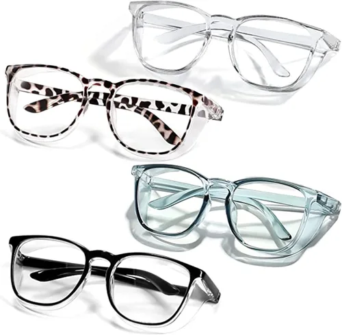 Miniatura 16 de SQIMZAR - Lentes de seguridad para mujeres, para enfermeras, lentes protectores, lentes de seguridad antivaho Púrpura claro+rosa claro