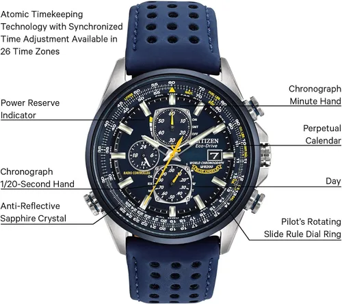 Miniatura 6 de Reloj Citizen AT8020-03L para hombre, Blue Angels World A-T Eco-Drive