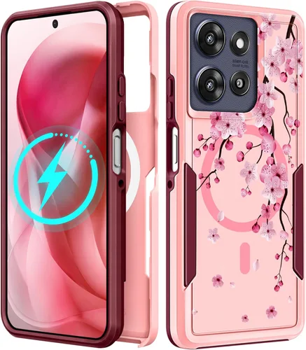 Miniatura 52 de Funda para Moto G 5G 2024 – Compatible con MagSafe para mujeres y niñas, bonita funda protectora magnética para teléfono, diseño femenino Kawaii