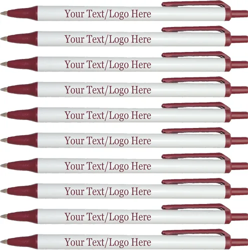 Miniatura 5 de SyPen Bolígrafos personalizados con tu logotipo o texto personalizado, paquete de 300 unidades a granel para negocios, fiestas y eventos, bolígrafos