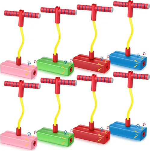 Wettarn 8 piezas de espuma Pogo Jumper Promote Grow Tall Pogo Stick de espuma de palo de salto seguro y divertido para adolescentes, niños y niñas,