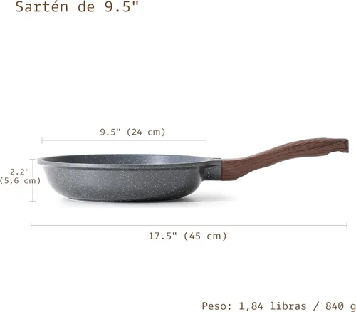 Miniatura 5 de SENSARTE Sartén Antiadherente para Freír, Sartén para Tortilla con Revestimiento de Granito Suizo, Sartén de Chef de Piedra Saludable, Libre de PFOA